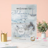 Art Journal Coastal Collage Bridal Shower Acryl Bord (Huwelijk)