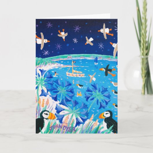 Art Kaart: Scilly Puffins en Meeuwen, Pentle Bay Kaart (Voorkant)