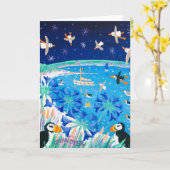 Art Kaart: Scilly Puffins en Meeuwen, Pentle Bay Kaart (Gele Bloem)