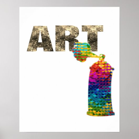 Art Kleurrijke Spray kan Poster (Voorkant)