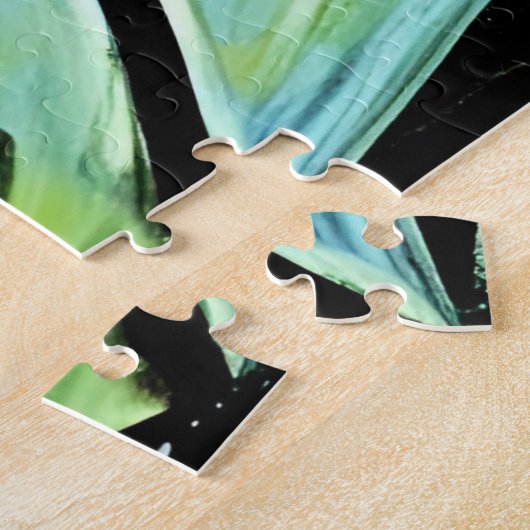 ART MAN blauw, lichtgeel, vivid abstract Legpuzzel (Zijkant)