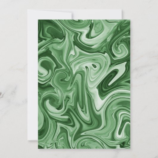 Art marbré Noël PHOTO Carte NOM ANNÉE Festive (Dos)