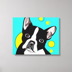 Art mignon de toile de Boston Terrier