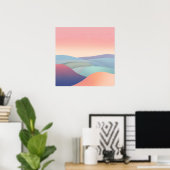 Art minimaliste 3D Abstrait pour affiche murale (Bureau à domicile)