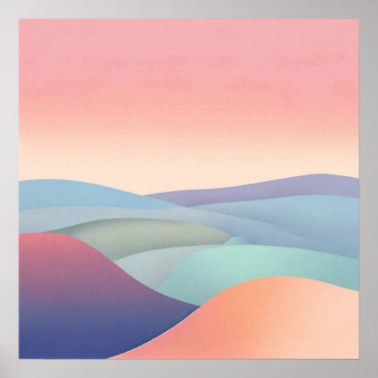 Art minimaliste 3D Abstrait pour affiche murale (Devant)