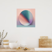 Art minimaliste 3D Abstrait pour affiche murale (Cuisine)