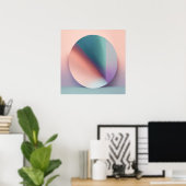 Art minimaliste 3D Abstrait pour affiche murale (Bureau à domicile)