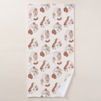 Art minimaliste Abstrait Line Femmes Visages Motif