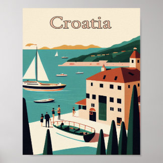 Art minimaliste Poster vintage croate