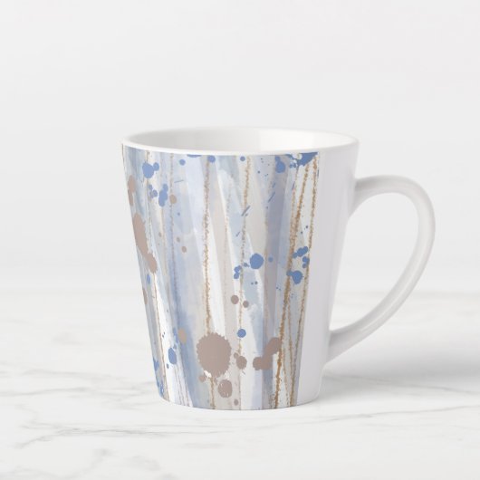 Art moderne Abstrait Nature Brochures Latte Mug (Droite)