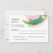 Art moderne Abstrait Peint Histoires Mariage RSVP (Devant)