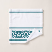 Art moderne Abstrait turquoise foncé (Gant de toilette)