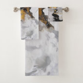 Art moderne blanc, noir et or (En situation)