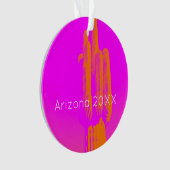 Art moderne Cactus Texte personnalisé Hot rose ora (devant)