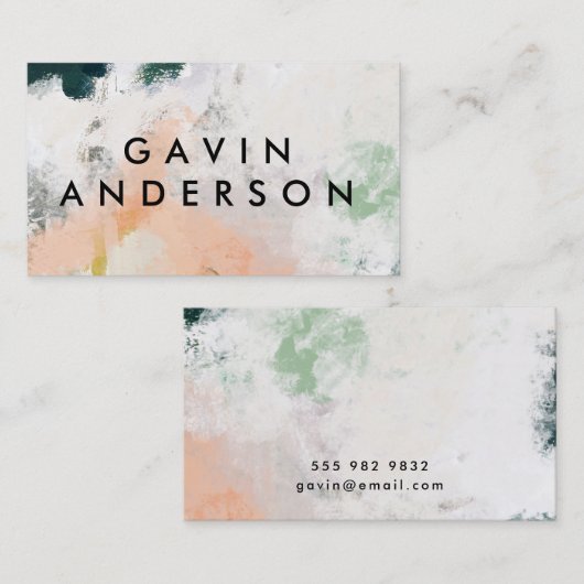 Art moderne Carte de visite Abstrait (Devant / Derrière)