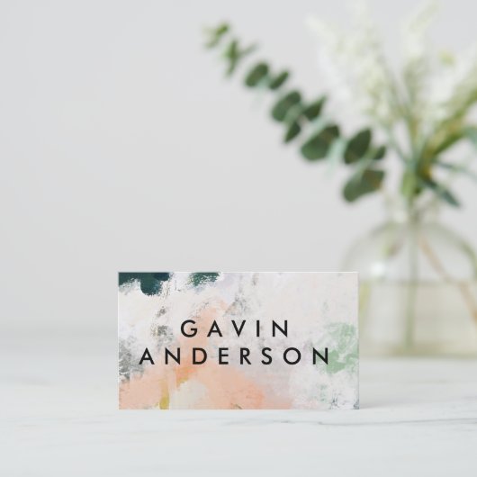 Art moderne Carte de visite Abstrait (Debout devant)