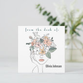 Art moderne Carte pour notes papeterie Personnalis (Debout devant)