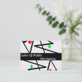 art moderne chubby carte de visite coutume modèle (Debout devant)