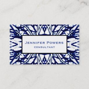 art moderne coutume carte de visite bleu et blanc