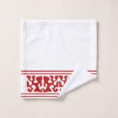 Art moderne en forme rouge Abstrait (Gant de toilette)