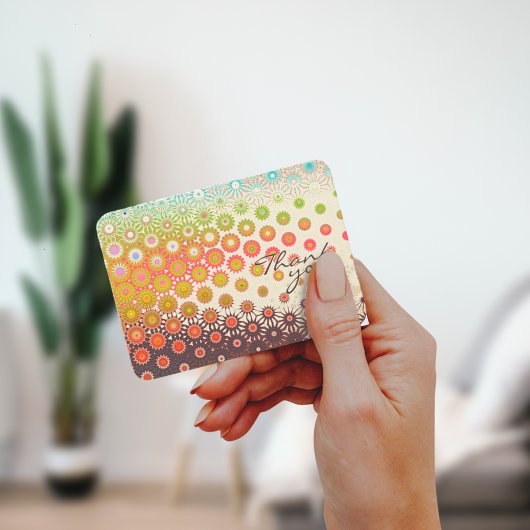 Art moderne floral design Merci carte de note