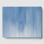 Art moderne gris bleu personnalisé livre d'invités (Verso)
