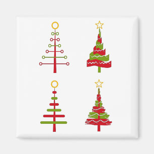 Art moderne Magnet Arbres de Noël