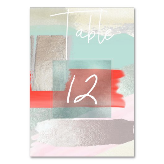 Art moderne, numéros de table en bloc de couleur n (Par défaut)