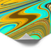 Art moderne Orange et Poster Turquoise (Coin)