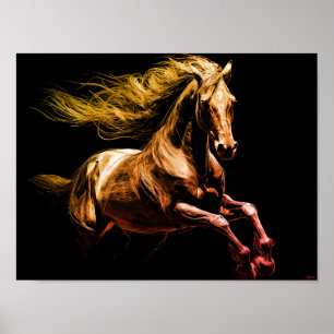 Art moderne poster art imprimé cheval course