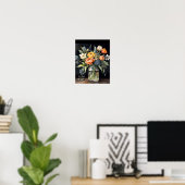Art moderne poster fleurs imprimées (Bureau à domicile)