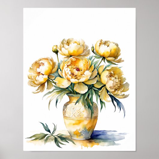 Art moderne poster fleurs imprimées (Devant)