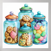 Art moderne poster imprimer bonbons jocs (Devant)