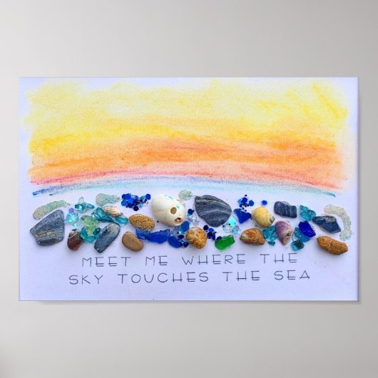 Art moderne poster imprimer plage art original (Devant)