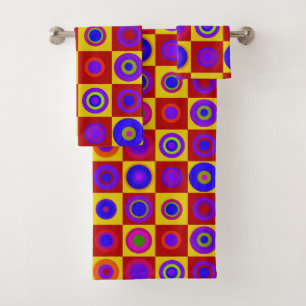 Art moderne rétro Pois Circles Op Art 1970