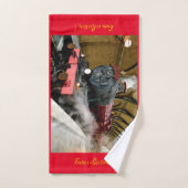 Art Moderne Train Photo Famille Meilleur Populaire (Serviette à main)