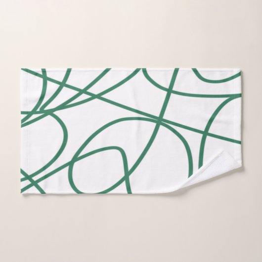 Art moderne : Vert sur Blanc (Serviette à main)