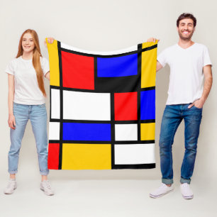 Art Mondrian Fleece Deken