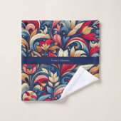 Art Morris aux fleurs bleues (Gant de toilette)