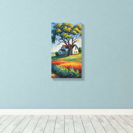 Art mur en toile de maison ancienne (Insitu (Plancher de Bois))