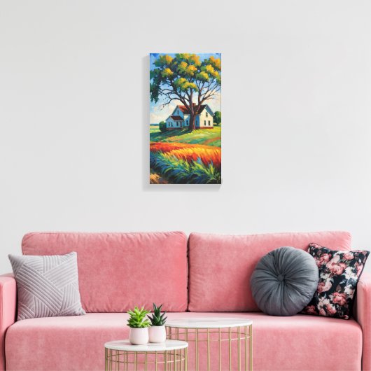 Art mur en toile de maison ancienne (Insitu(Salon))