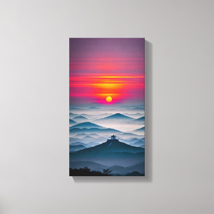Art Mur en toile de soleil japonais