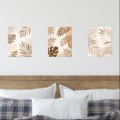 Art Mur minimaliste Zen Feuille Beige (Chambre à coucher)