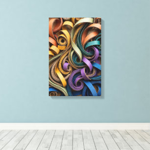 Art mural 3D en carton ondulé - Quilling coloré