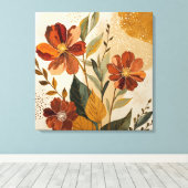 Art mural abstrait botanique boho moderne (Insitu (Plancher de Bois))