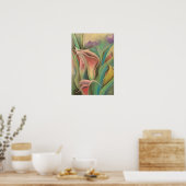 Art mural abstrait Calla | Botanique moderne (Cuisine)