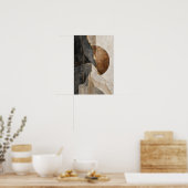 Art mural abstrait Charbon Éclipse Bronze (Cuisine)
