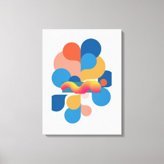Art mural abstrait coloré, Art géométrique moderne