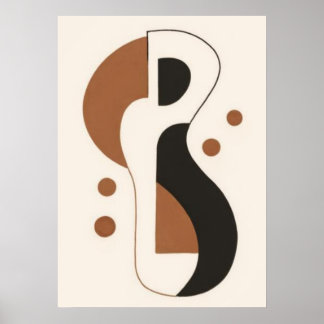 Art mural abstrait géométrique minimaliste | Scand