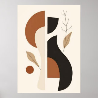 Art mural abstrait géométrique minimaliste | Scand